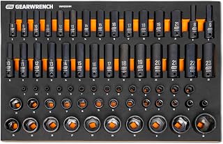 GEARWRENCH 66 Piece 6 Pt Metric Impact Socket Set in Foam Tray | GWMSISKMM
