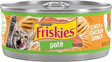 Purina Friskies Wet Cat Food Pate, Liver & Chicken Dinner, (24) 5.5 oz Cans