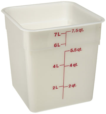 8 Qt. CamSquare Food Storage Container by Cambro – 8 qt., 8.0 liters, Polyethylene, White