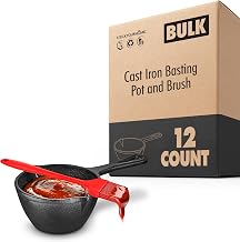 Modern Innovations Cast Iron Melting Pot 12 Pack Small Cast Iron Saucepan and Basting Pot for Grill Cooking