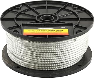 Forney 70452 1/8 to 3/16-In Vinyl Coated Galvanized Wire Rope, 250-Ft