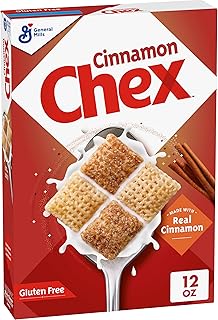 Cinnamon Chex Cereal, Gluten Free,12 oz | Made with Real Cinnamon, 13g Whole Grain per Serving, Good Source of 12 Vitamins & Minerals, No High Fructose Corn Syrup