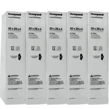 20" x 25" Merv 11 Filter Media (Pack of 5) by Honeywell – 5 Count (Pack of 1), Pack of 5, Model FC100A1037-5