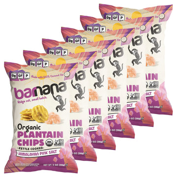 Organic Plantain Chips by Barnana – 2 Ounce (Pack of 6), Pack of 6