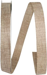 Reliant Ribbon Linen Allure Ribbon, 7/8 Inch X 100 Yards, Natural