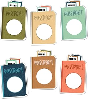 Carson Dellosa Let's Explore 36-Piece Passport Classroom Cutouts