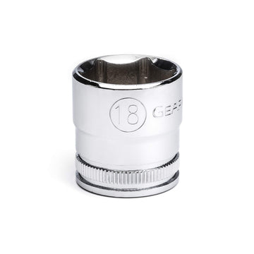 3/8" Drive Standard Metric Socket 18mm by GEARWRENCH – 18mm, 6 Point, Alloy Steel, Model 80386