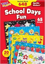 School Days Fun Sparkle Stickers Variety Pack by TREND enterprises, Inc.; 648 ct., 65 designs