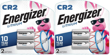 Lithium CR2 Batteries by Energizer – 2 Count (Pack of 2), Pvc,Silicone, Black, Pack of 2, Model EL1CR2BP2