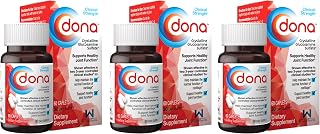 Dona Crystalline Glucosamine Sulfate, 1500 Mg, Joint Supplement Pills for Knee Comfort & Joint Health Support, 1500 Mg, 60 Count (3 Pack)