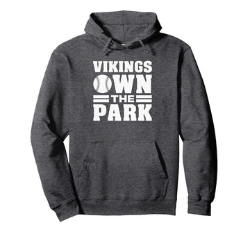 Curtis Vikings Own the Park Pullover Hoodie by Curtis Vikings Official High School Gear – Polyester, Blue, Model 6ME55MCCEPH