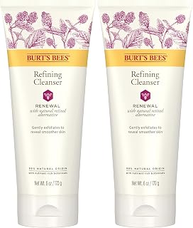 Burt's Bees Renewal Refining Cleanser with Bakuchiol Natural Retinol Alternative,6 Oz (Package May Vary),(Pack of 2)