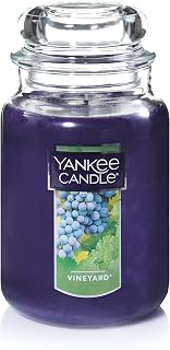 Yankee Candle Vineyard Scented, Classic 22oz Large Jar Single Wick Candle, Over 110 Hours of Burn Time