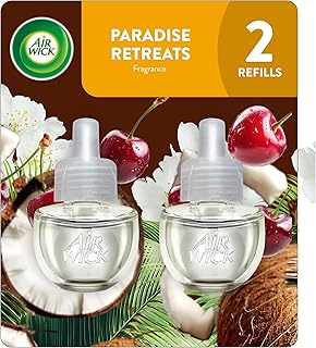 Air Wick Plug in Scented Oil Refill, 2ct, Paradise Retreat, Air Freshener, Essential Oils