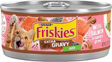 Purina Friskies Wet Cat Food, Extra Gravy Pate, Salmon, (24) 5.5 oz. Cans