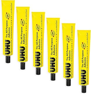 UHU All Purpose Adhesive Glue - 60ml - Pack of 6 Tubes