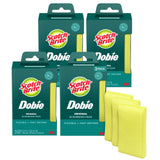 Scotch-Brite Dobie All Purpose Pads by 3M – 3 Count (Pack of 4), Polyurethane (PU), Assorted Colors, Pack of 4, Model QK-62965-X4