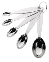 Stainless Steel Measuring Spoon Set Silver by Cuisipro – Standard, 15 milliliters, Stainless Steel, Silver, Model 1394
