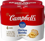 Campbell's Condensed 25% Less Sodium Chicken Noodle Soup, 4 Count 10.75 Oz