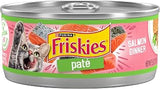 Purina Friskies Wet Cat Food Pate, Salmon Dinner, (24) 5.5 oz Cans