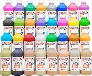 Colorations Paraben-Free Washable Tempera Paint for Kids, Set of 32 Colors