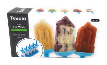 Gem Freezer Pop Molds 5ct, 1 EA by Tovolo – 1 EA, Silicone, Blue, Model 848113034518