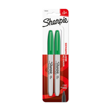Permanent Markers by Sharpie – 2 Count (Pack of 1), Metal, Green, Model 1765444