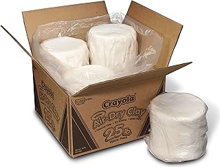 Crayola Air Dry Clay for Kids - White, 25lbs, Teacher Wishlist Supplies, Classroom Must Haves, Bulk Modeling Clay for Kids, No Bake, Sculpting & Molding Material