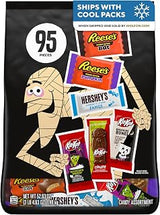 Assorted Chocolate Halloween Candy Bulk Variety Pack, 52.63 oz | Kit Kat, Reese's Peanut Butter Cups & Hershey's Mix, Trick or Treat Candy Assortment, 95 Individually Wrapped Pieces