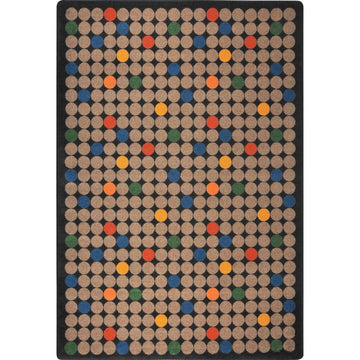 Playful Patterns Spot On Area Rug by Joy Carpets – 3'10" x 5'4" (Rectangular), Nylon, Antique, Model 1748B-01