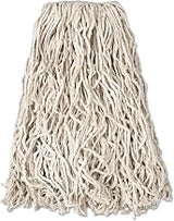 Rubbermaid Commercial Products Value Pro Medium 20 OZ Cotton Wet Mop, 1" Headband, White, for General Purpose Floor Cleaning or One-Time Use
