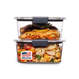 BPA-Free Food Storage Containers by Rubbermaid – 4.7 cup (4-Piece), 1.1 liters, Plastic, Clear, Grey, Model 2031962