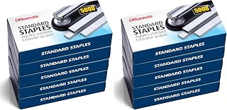 Officemate Standard Staples, 5 Boxes General Purpose Staple, 5000 Staples/Box (91925) (Pack of 2)
