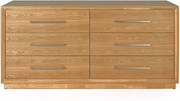 Limari Home Adela Collection Modern Bedroom 6-Drawer Dresser, Natural