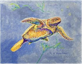 PC388B 8.5 x 6 in. Betsys Seahorses Light Blue Pouch
