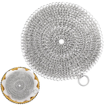 Patelai Stainless Steel Pie Weight, 8 Inch Chain Disc, Gray