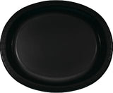 Creative Converting Black Oval Plates, 24 ct