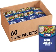 Kraft Single-Serve Salad Dressing, 60 ct, Blue Cheese, 1.5 oz Packets | Take on the Go for Salads & Snacks, with Convenience & Portability