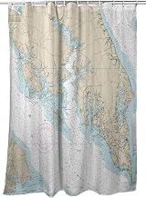 Interiors Leonardtown, MD Nautical Map Shower Curtain