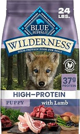 Blue Buffalo Wilderness Lamb & Wholesome Grains Puppy Dry Dog Food, 24 lb