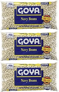 Goya Navy Beans, Nutritious and Versatile, Whole Dried Beans, 3-Pack, 16oz