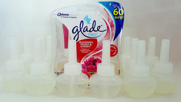 12 Blooming Peony & Cherry Plugins Scented Oil Refills No Outer Package by Glade – 1 Count (Pack of 12), Pink, Pack of 12