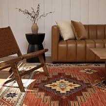 Oriental Weavers Lilihan Wool Blend Area Rug - 5504P - 6'7" x 9'6" - in Red/Multi - Vintage Inspired, Wool Blend, Dining, Living Room Rug