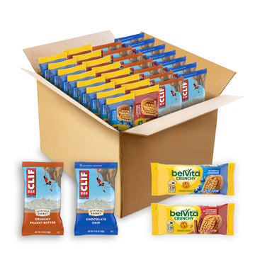 CLIF BAR & Breakfast Biscuits Variety Pack by Belvita – 25.7048 centimeters, Pack of 30