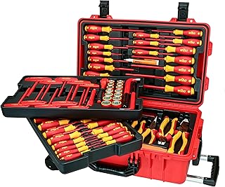 Wiha 32800 Insulated Electrician Tool Set, 80-Piece VDE Screwdriver, Pliers