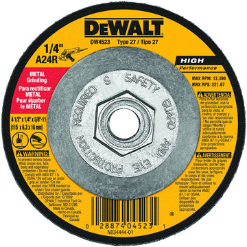 Grinding Wheel by DEWALT – 1 Count (Pack of 1), Blend, Multi, Model DW4523
