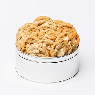 Christie Cookie Co. Christie Cookies, Gourmet White Chocolate Macadamia Nut Cookies, 18 Cookies in Silver Tin