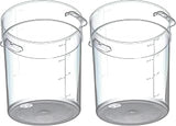 Carlisle FoodService Products Storplus Round Food Storage Container with Stackable Design for Catering, Buffets, Restaurants, Polycarbonate (Pc), 4 Quart, Clear (Pack of 2)