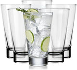 Libbey Highball Glasses Set of 6, Clear Restaurant Quality 12 Oz Highball Cocktail Glasses, Modern Hi Ball Glassware for Beer, Fizzy Pops, and More