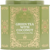 Harney & Sons Green Tea with Coconut, 30 Sachets in Tin | Green tea with coconut, vanilla, ginger and lemongrass flavors. Contains caffeine.